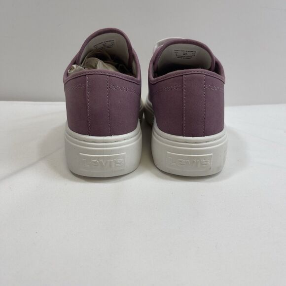 Levi's Dakota Sneaker Women's 8 Purple Vegan Suede Low Top Casual Lace Up Shoe - Picture 5 of 9